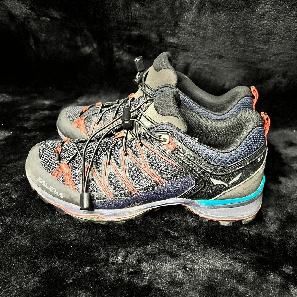 Salewa Mountain Trainer Lite Women 8 Hiking Shoe Premium Navy Fluo Coral Sneaker